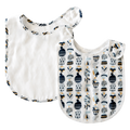 Pikku Baby | Classic Bib Set | Muslin Drool Bibs | Painted Stones Collection