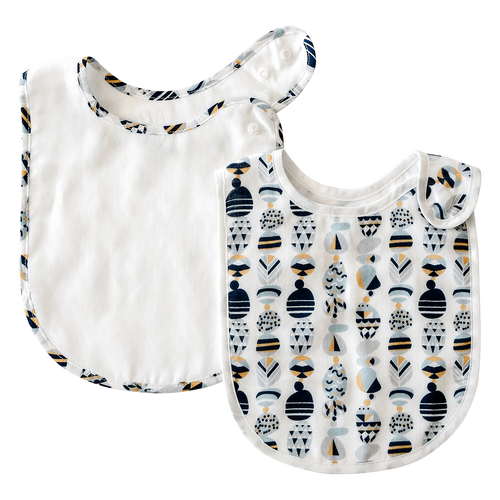 Pikku Baby | Classic Bib Set | Muslin Drool Bibs | Painted Stones Collection