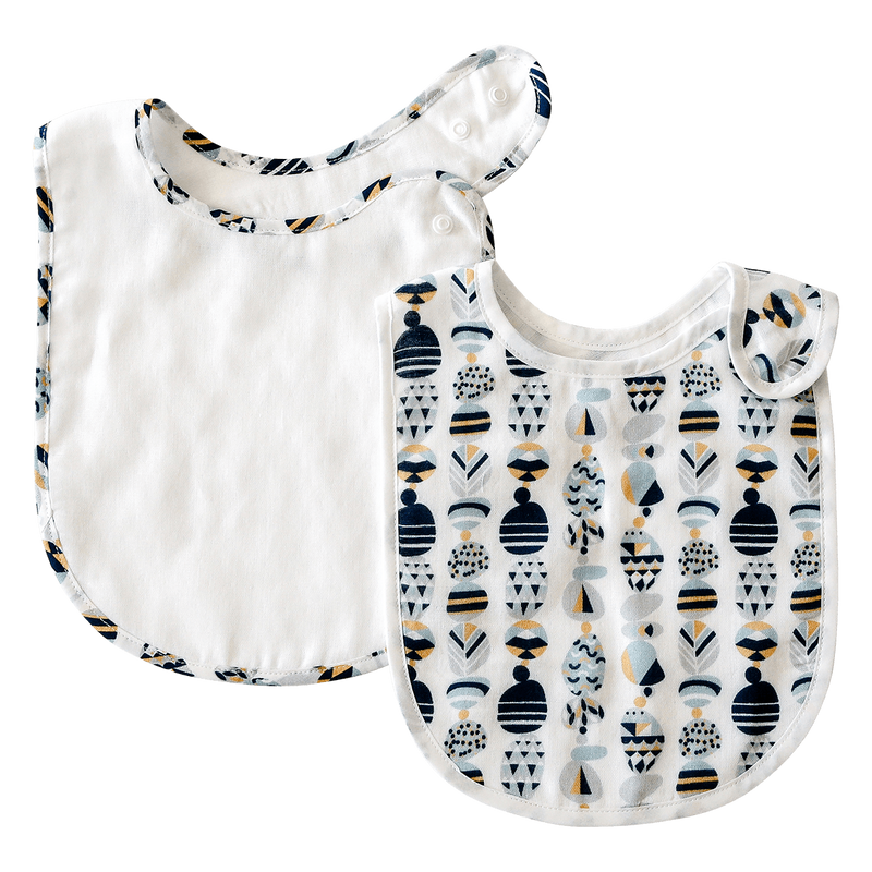 Pikku Baby | Classic Bib Set | Muslin Drool Bibs | Painted Stones Collection