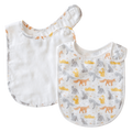 Pikku Baby | Classic Bib Set | Muslin Drool Bibs | Playful Fox Collection