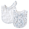 Pikku Baby | Classic Bib Set | Muslin Drool Bibs | Swallows Collection
