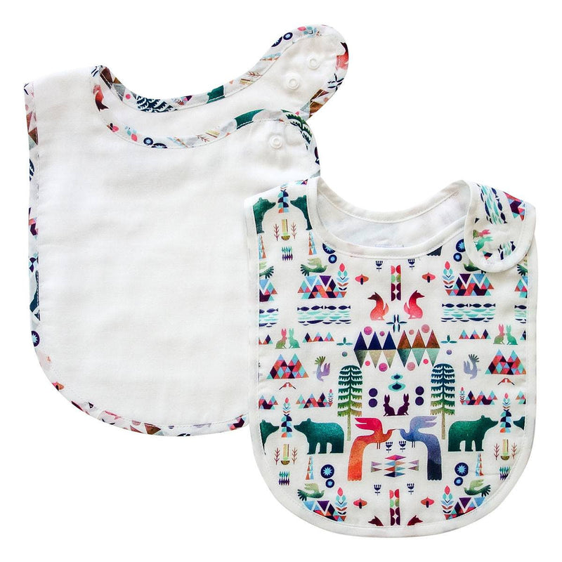 Pikku Baby | Classic Bib Set | Muslin Drool Bibs | Woodland Fantasy Collection