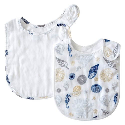Pikku | Classic Bib | Muslin Drool Bibs | Ocean Collection