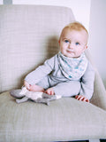 Pikku Baby | Muslin Bandana Bib | Painted Stones Collection | Aqua