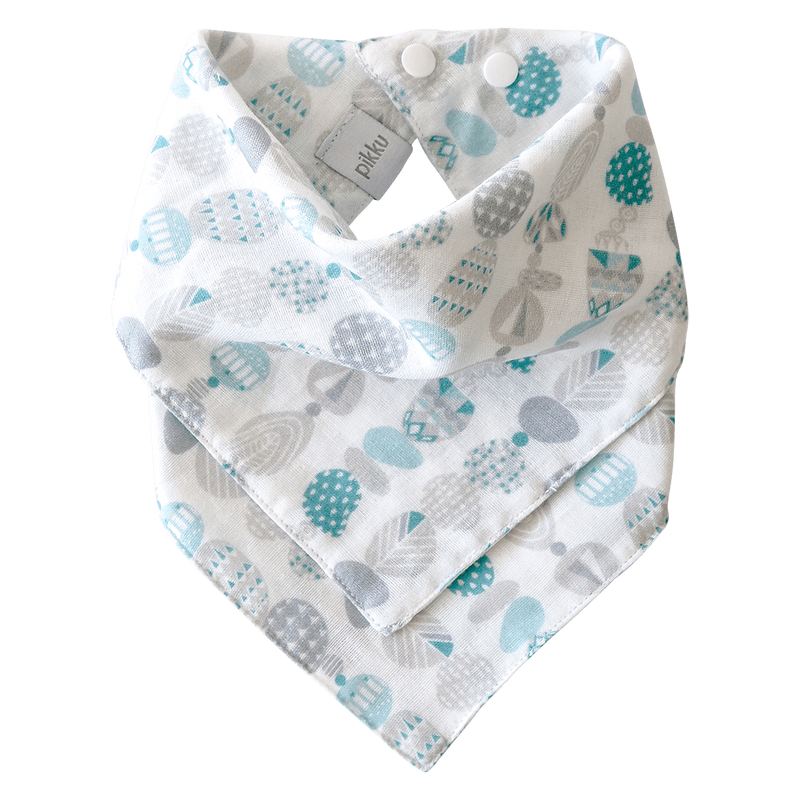 Pikku Baby | Muslin Bandana Bib | Painted Stones Collection | Aqua