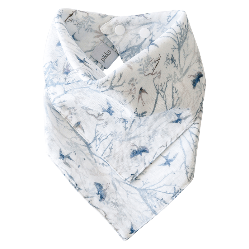 Pikku Baby | Muslin Bandana Bib | Swallows Collection | Morning Dew