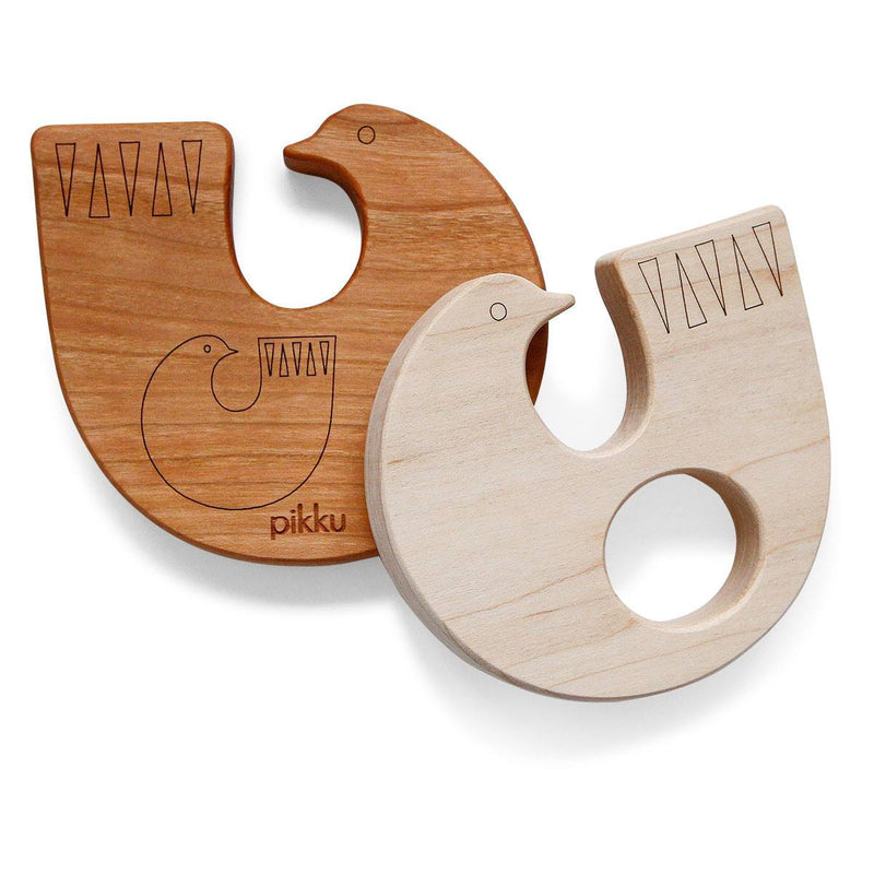 Pikku Baby | Natural Wood Toys | Teether & Rattle Set