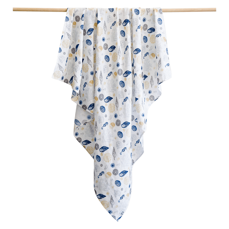 Pikku Baby | Muslin Swaddle Wrap | Ocean Collection